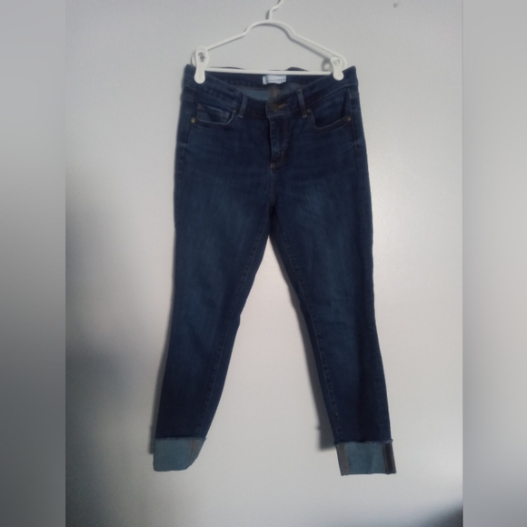LOFT Denim - LOFT Modern Skinny Jeans Dark Wash Cuffed Ankle - Size 27/4